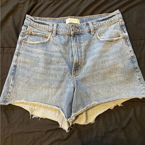 Abercrombie & Fitch Light Blue Denim High Rise Dad Shorts